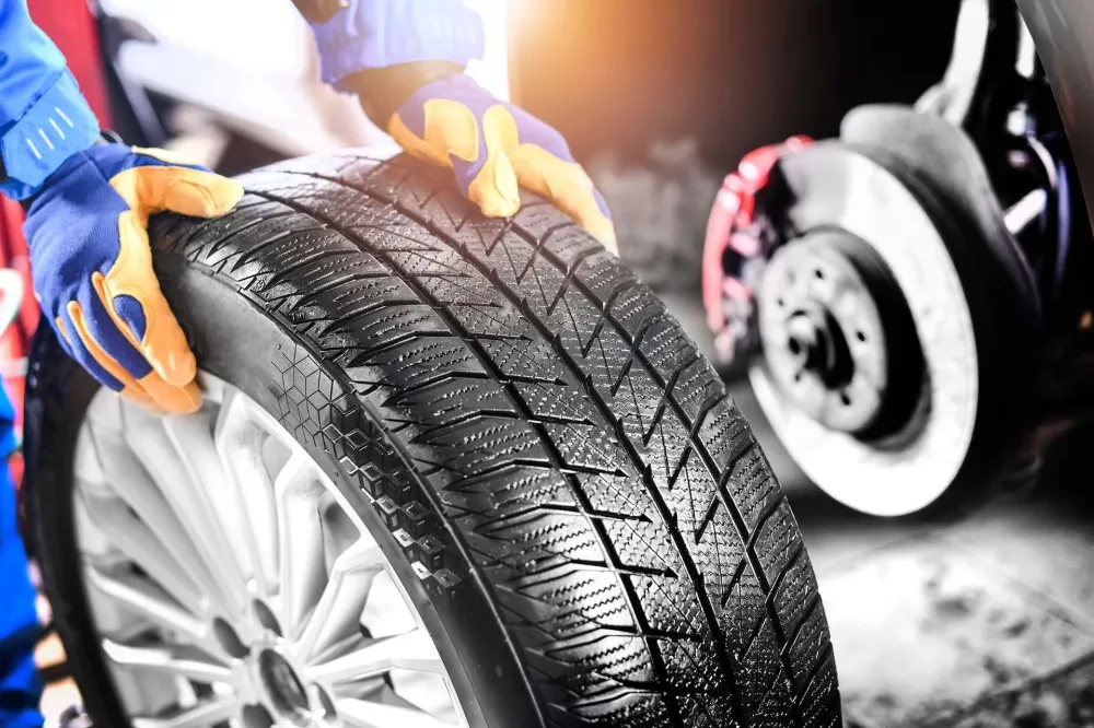 changement de pneus près de Gordes